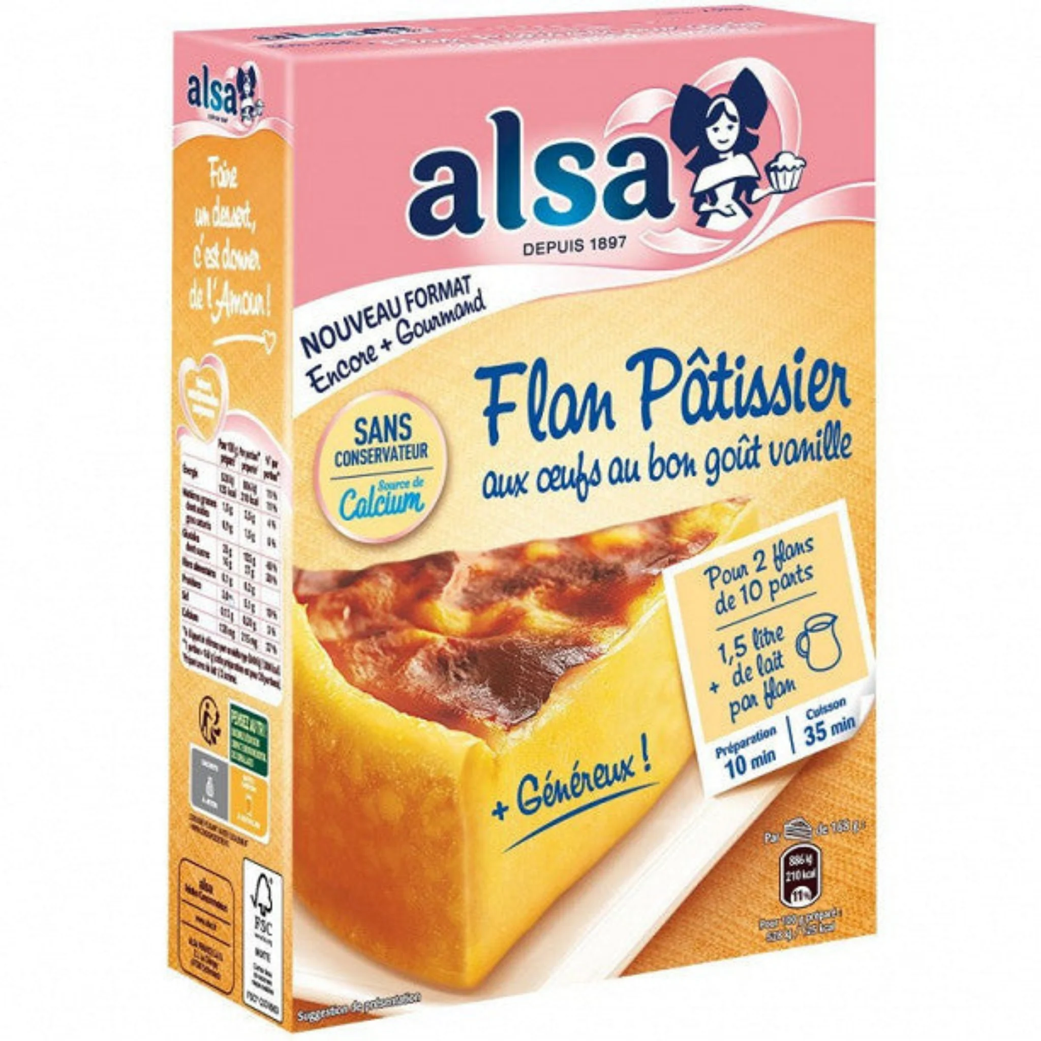 ALSA Préparation Flan Pâtissier 2x370g -E131