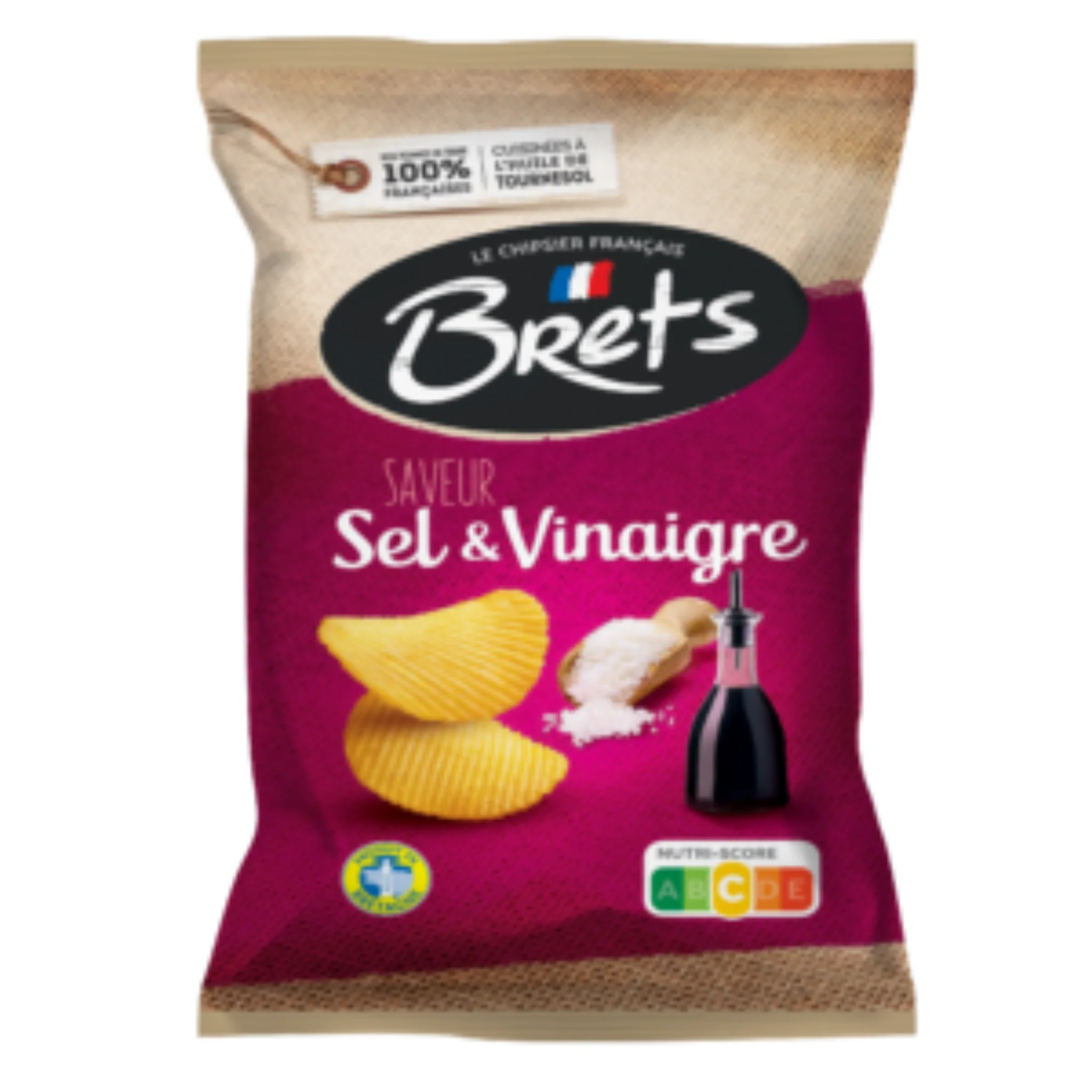 BRET'S Chips saveur Sel et Vinaigre 125g -CH