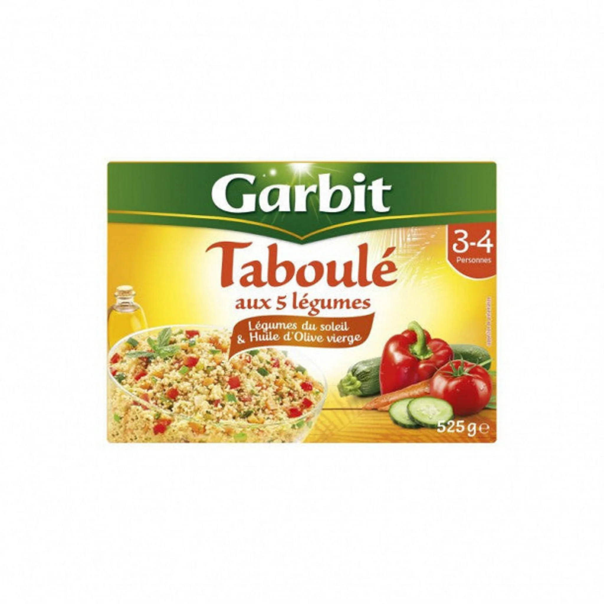 GARBIT Taboulé aux 5 légumes  plat cuisiné 3/4 personnes 525g -H123