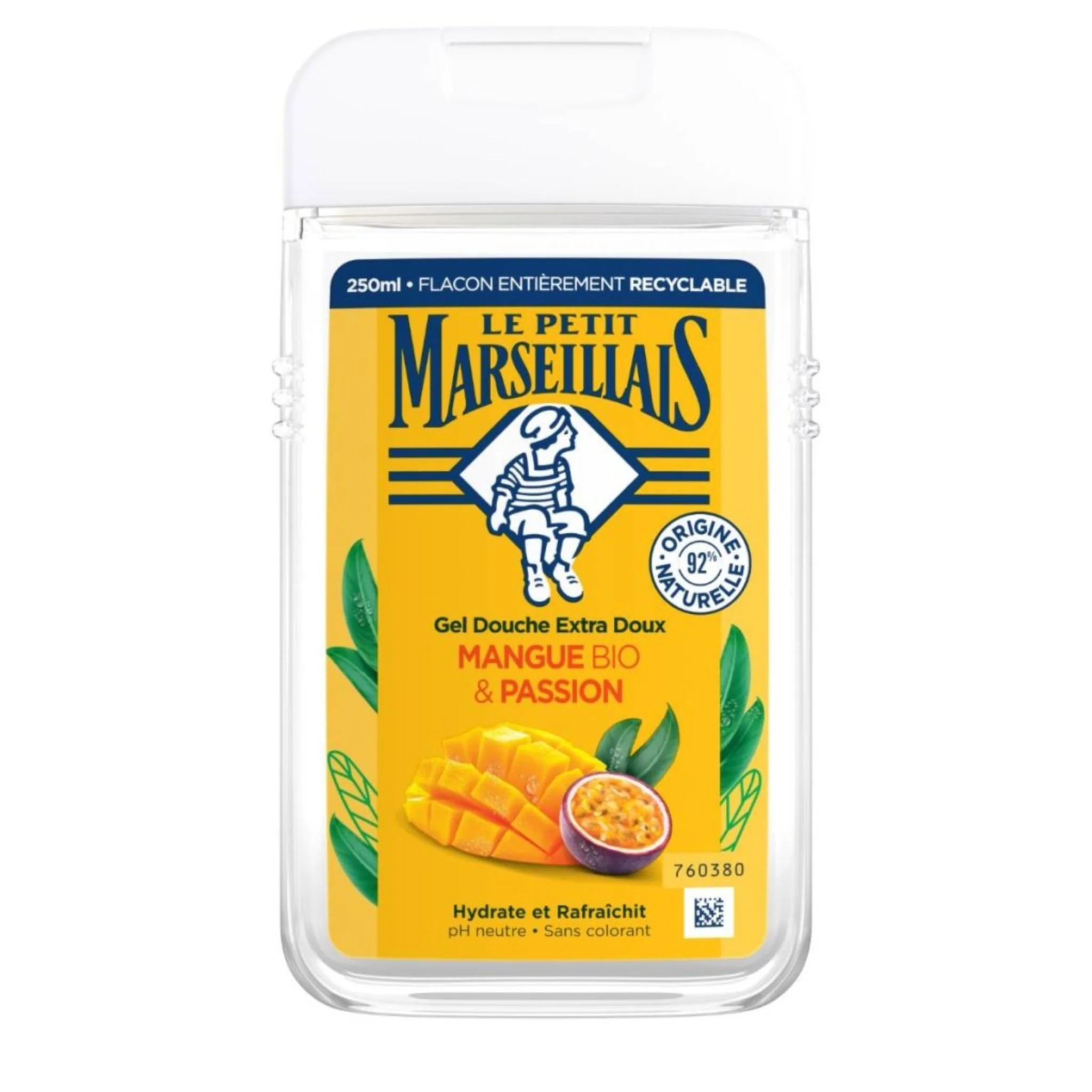 LE PETIT MARSEILLAIS Gel Douche Extra Doux Mangue & Passion Bio 250ml -J84