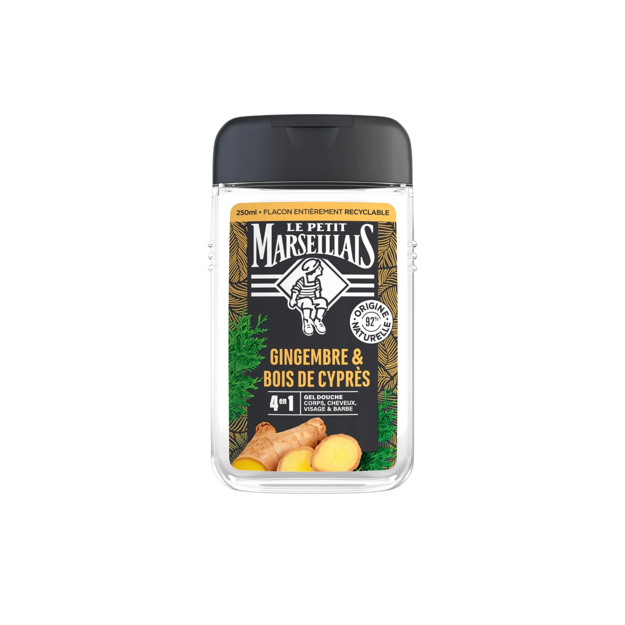 LE PETIT MARSEILLAIS Gel douche Gingembre & Bois de Cyprés 250ml -J92