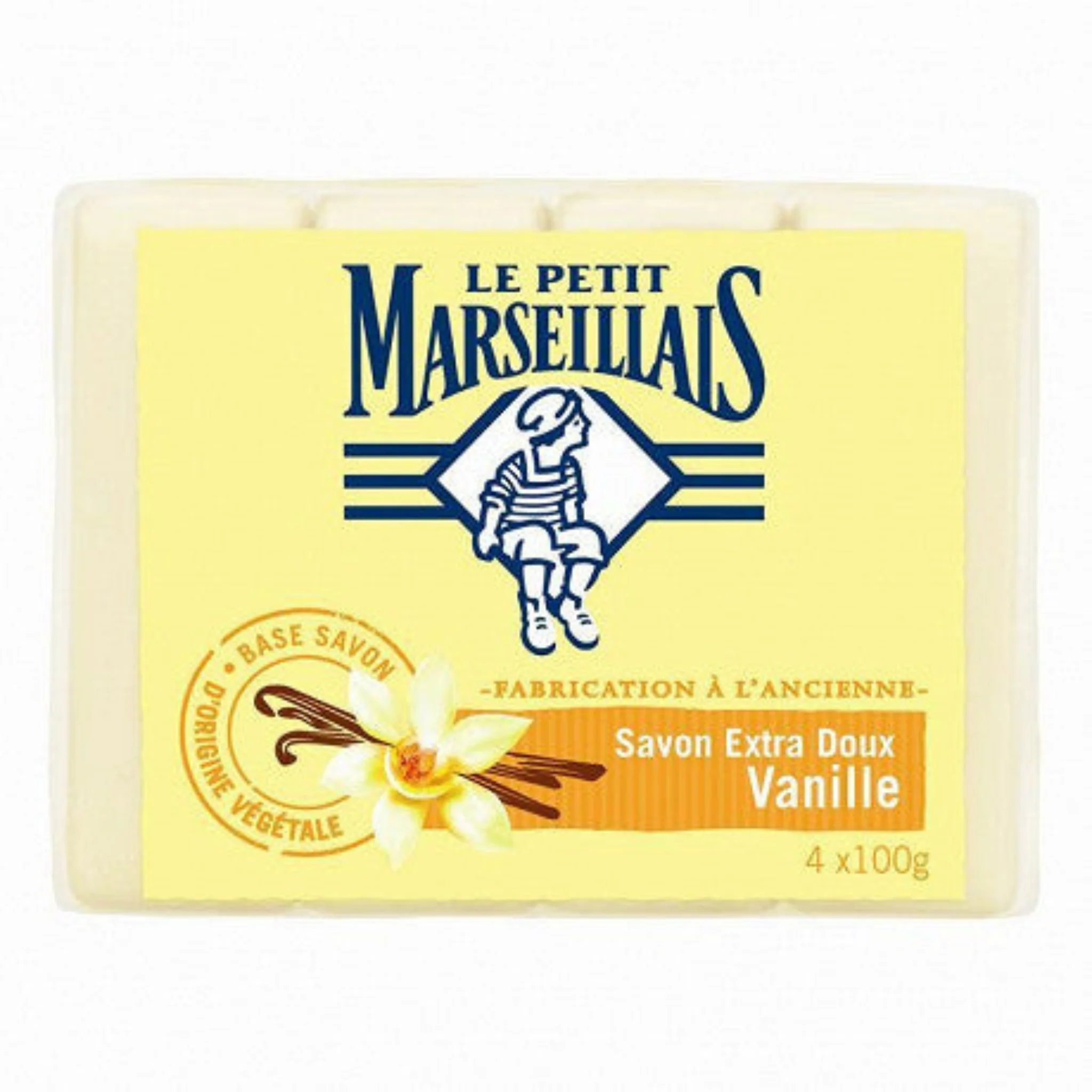 LE PETIT MARSEILLAIS Savon Vanille 4x100g -N12