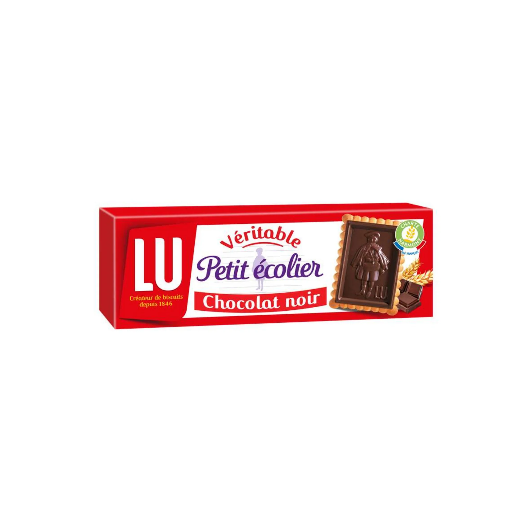 LU  Ecolier Chocolat noir Fin   150g (Origine France) -A73