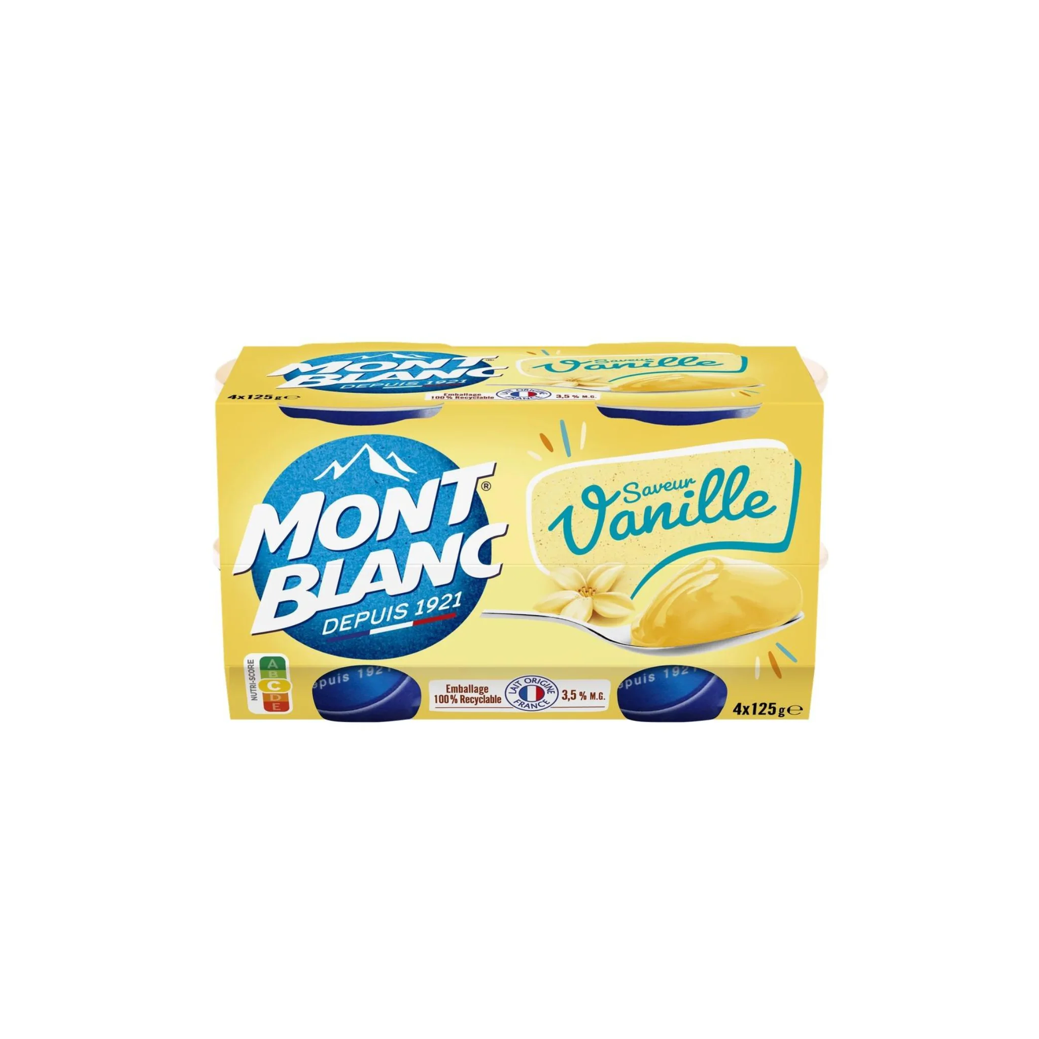 MONT BLANC Crème dessert vanille 4 X 125g -M43