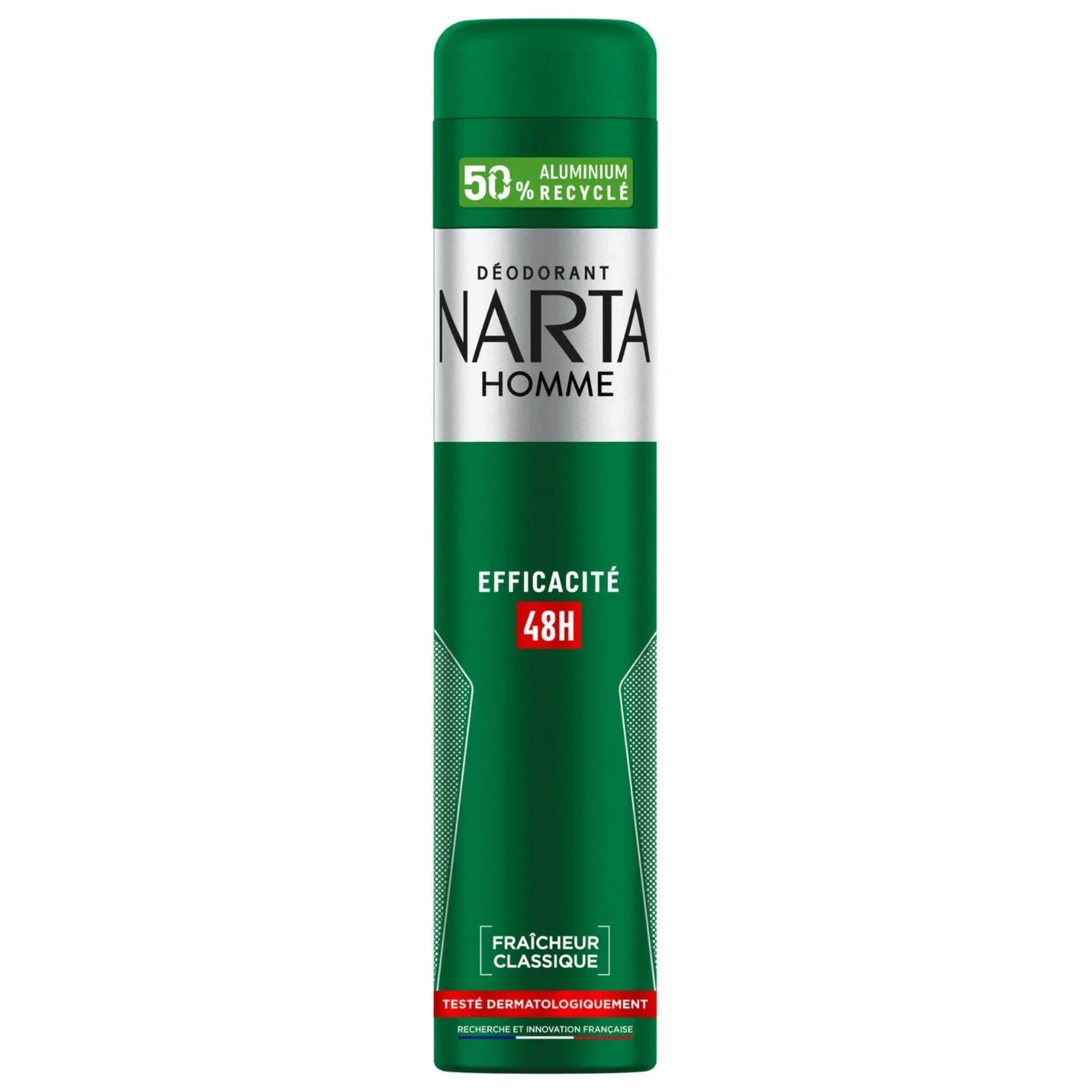 NARTA Déodorant Homme 24h Fraîcheur Classique Sans Sel d'Aluminium 200ml -K10