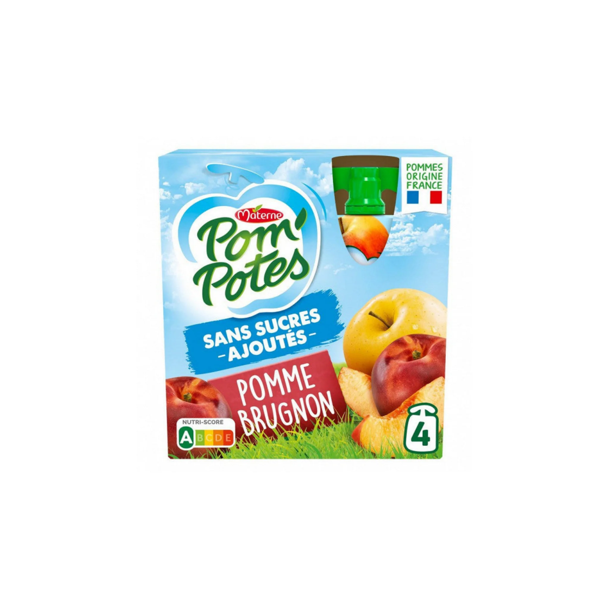 POM'POTES ssa pomme brugnon 4x90g -C114