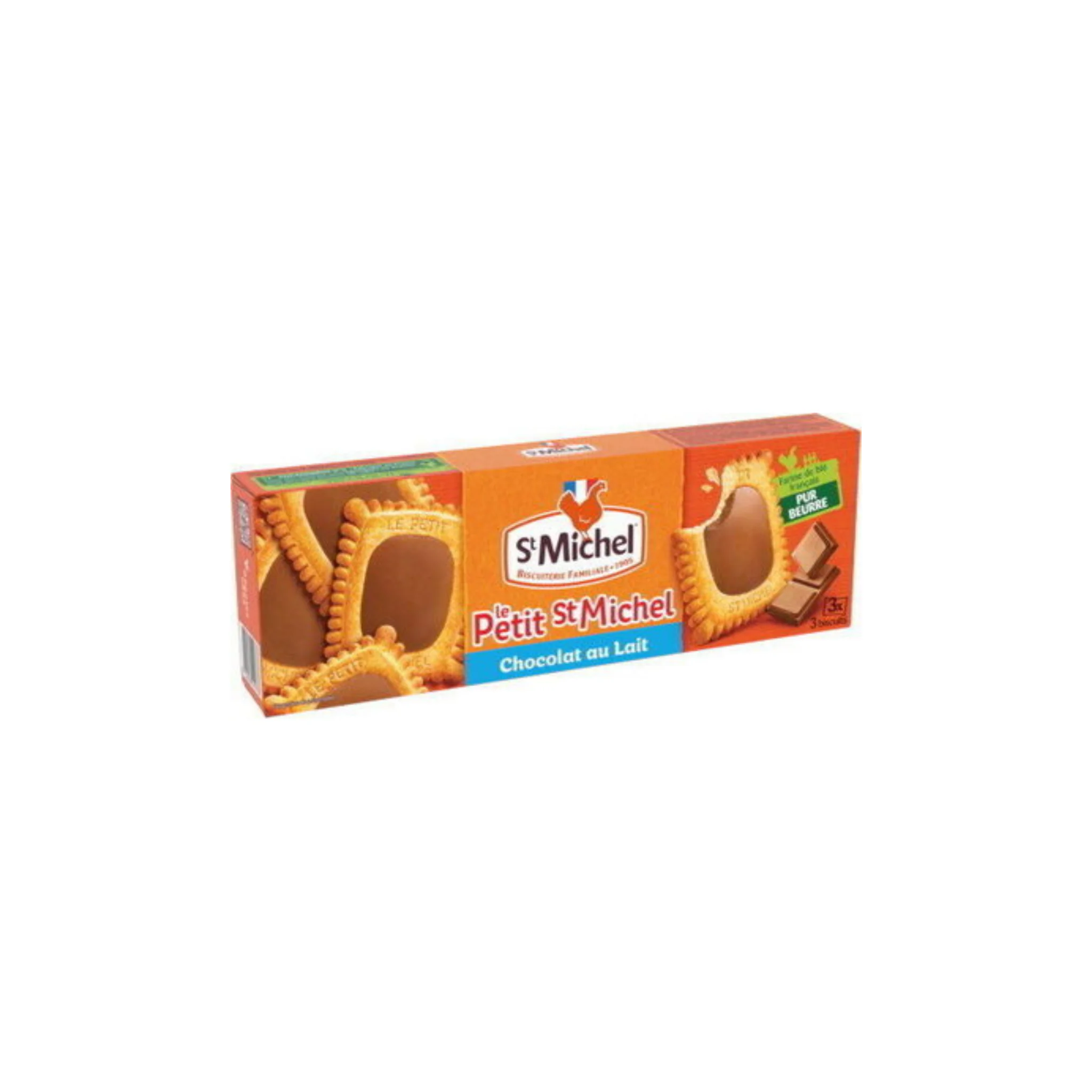 SAINT MICHEL Biscuits le petit St Michel petit beurre cœur chocolat 132g -A94