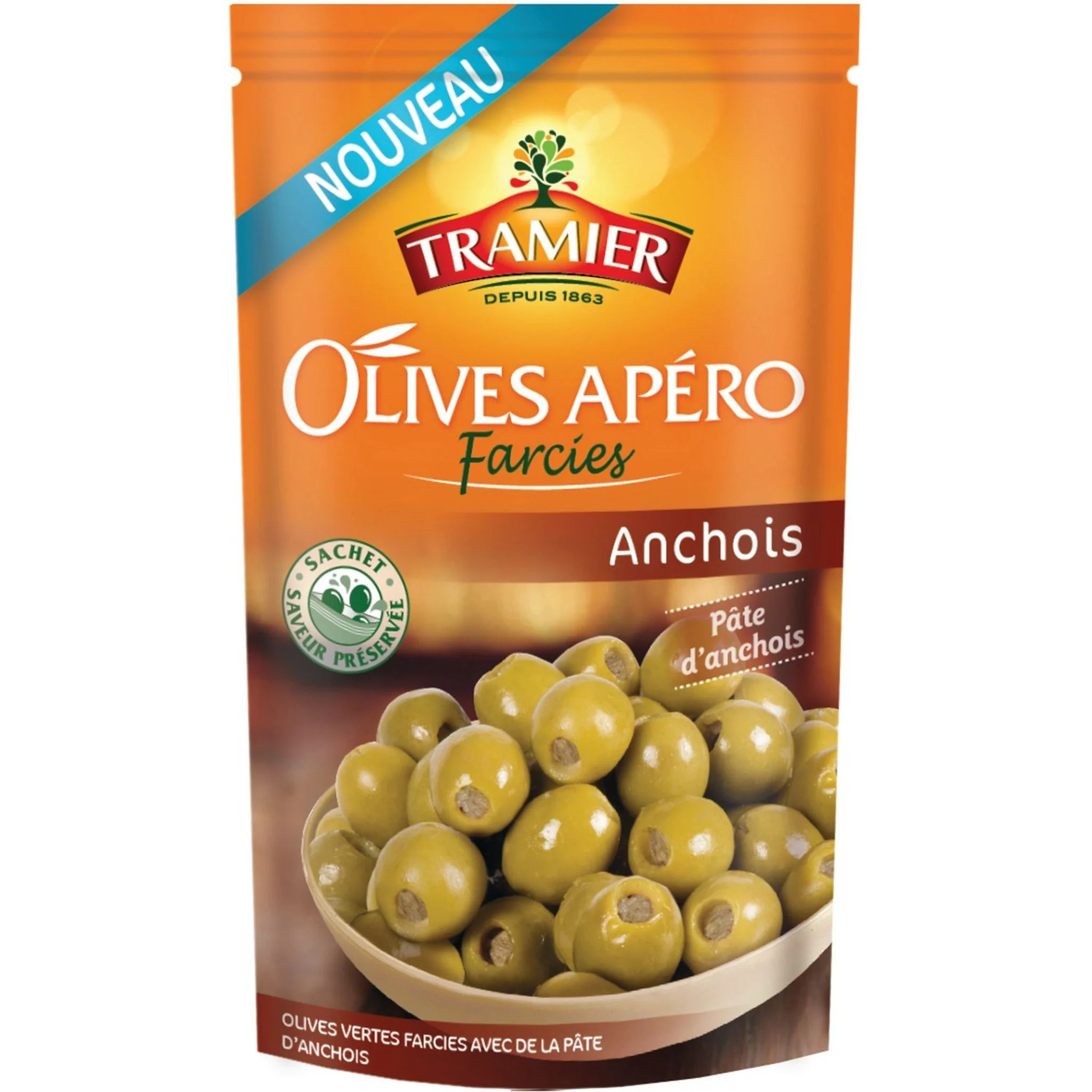TRAMIER Olive apéro anchois 150g -G61